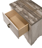 B3050 4 pc A & J homes studio patterson rustic weathered finish wood queen bedroom set