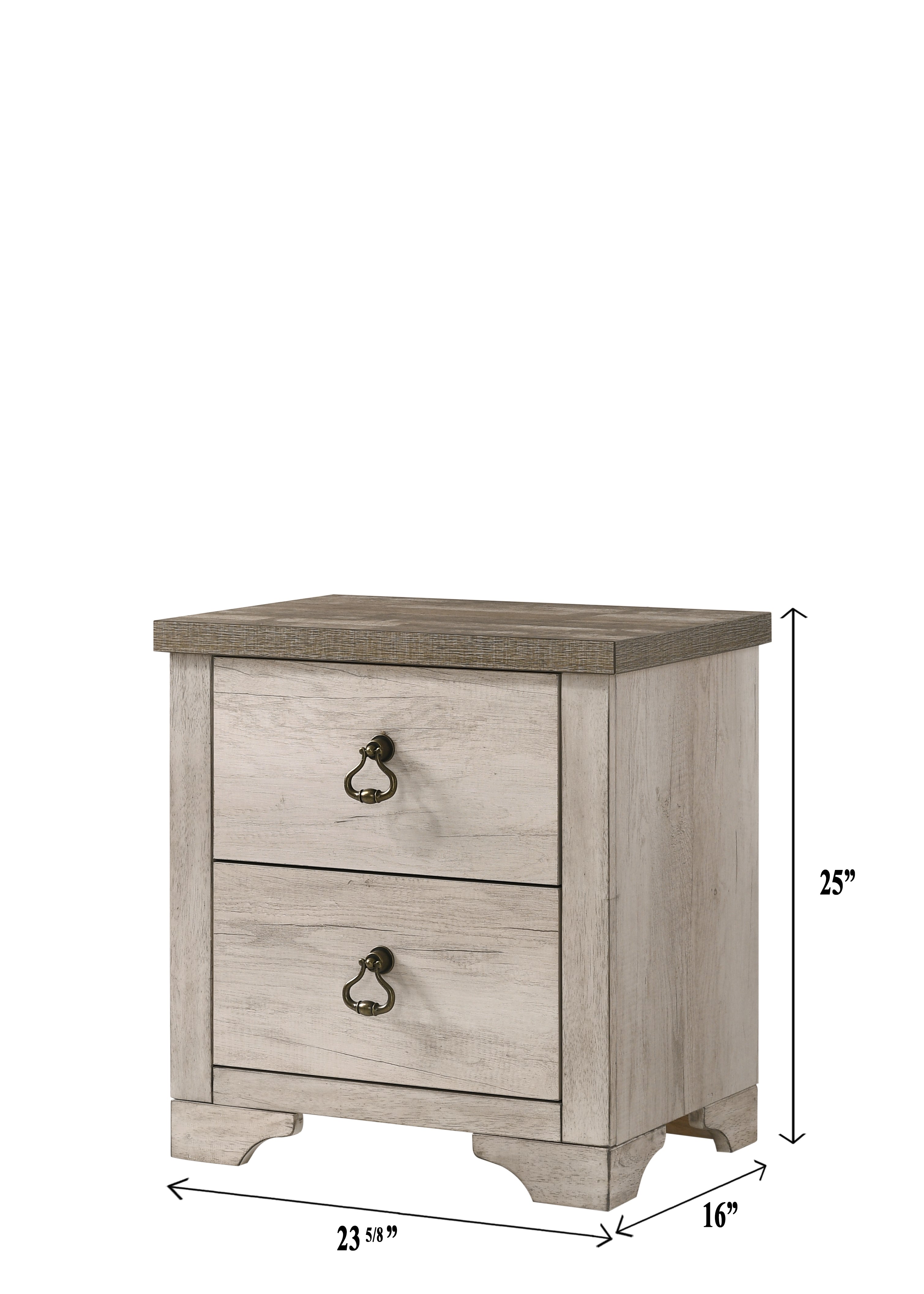 B3050 4 pc A & J homes studio patterson rustic weathered finish wood queen bedroom set