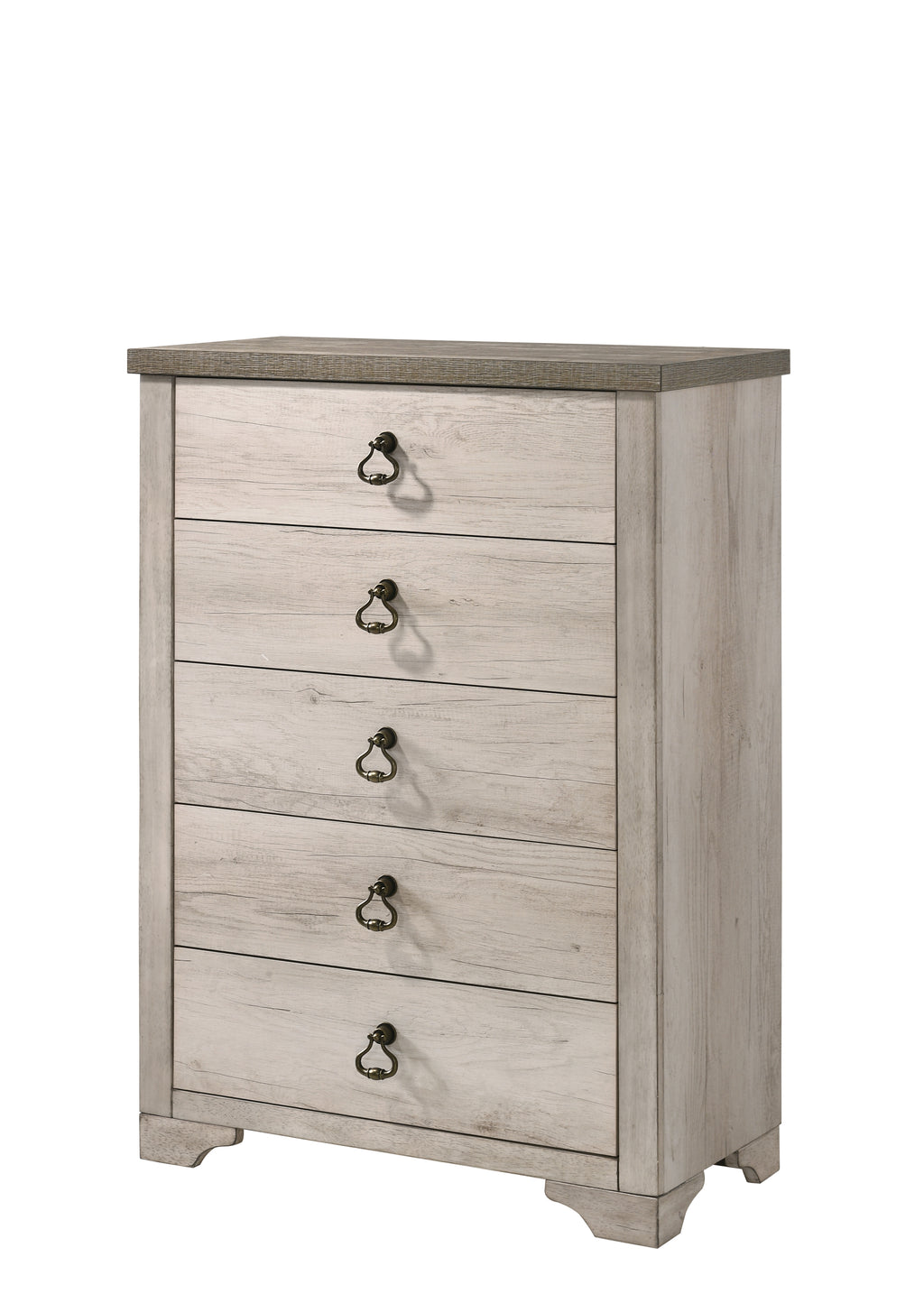 B3050 4 pc A & J homes studio patterson rustic weathered finish wood queen bedroom set