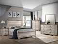B3050 4 pc A & J homes studio patterson rustic weathered finish wood queen bedroom set