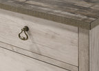 B3050 4 pc A & J homes studio patterson rustic weathered finish wood queen bedroom set