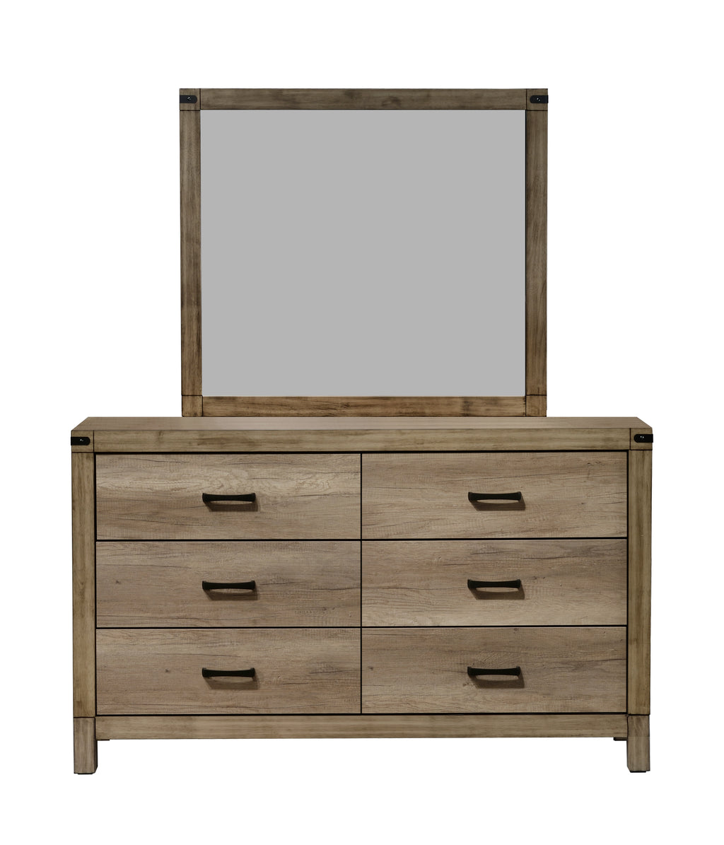 Matteo 4-Piece Weathered Grey Wood Panel Grain Queen Bedroom Set – B3202