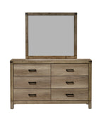Matteo 4-Piece Weathered Grey Wood Panel Grain Queen Bedroom Set – B3202