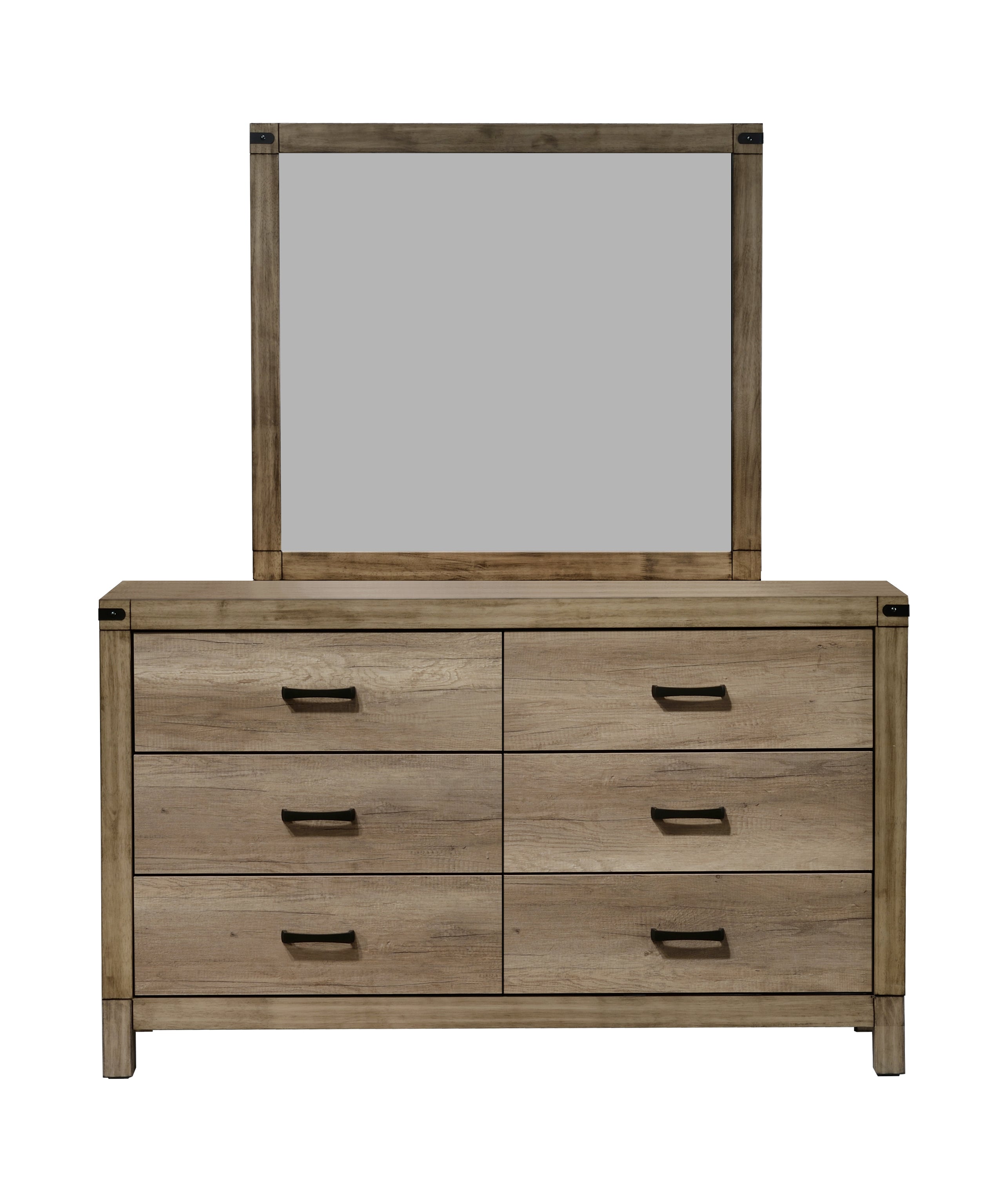 Matteo 4-Piece Weathered Grey Wood Panel Grain Queen Bedroom Set – B3202