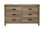 Matteo 4-Piece Weathered Grey Wood Panel Grain Queen Bedroom Set – B3202