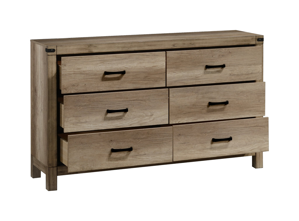 Matteo 4-Piece Weathered Grey Wood Panel Grain Queen Bedroom Set – B3202