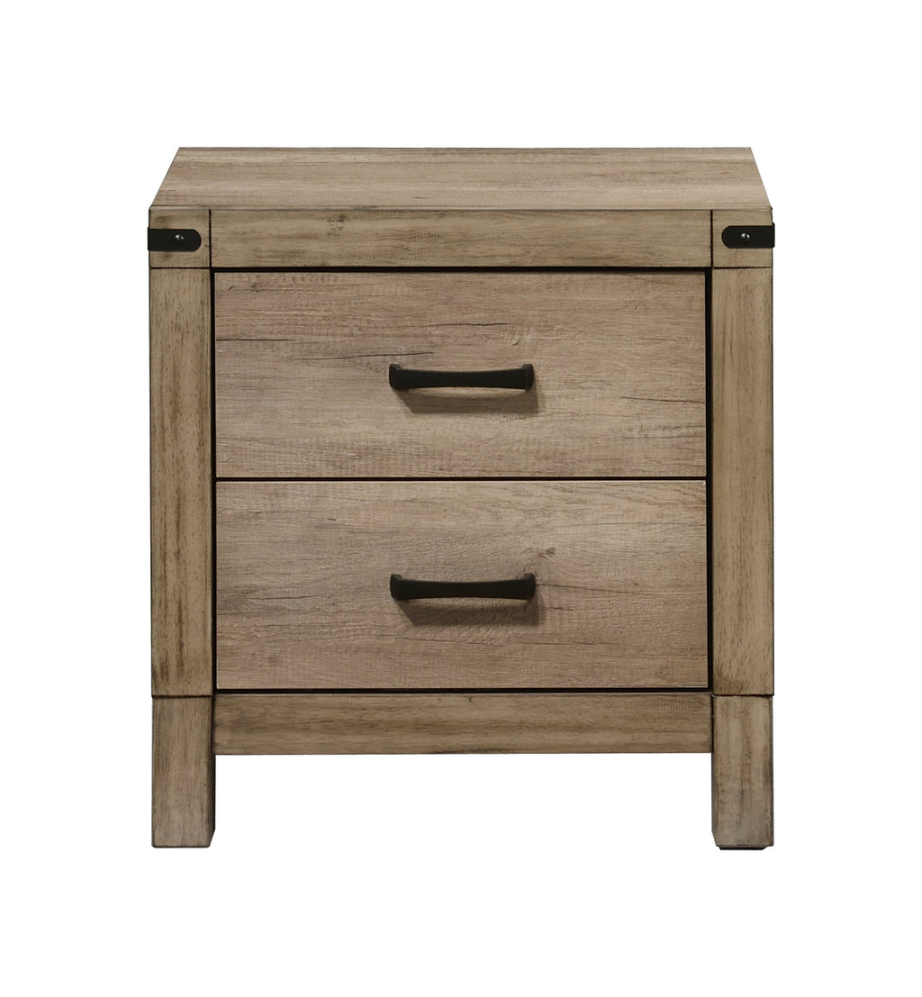 Matteo 4-Piece Weathered Grey Wood Panel Grain Queen Bedroom Set – B3202