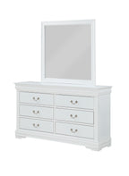 B3650 4 pc Louis Philip white finish wood sleigh queen bedroom set