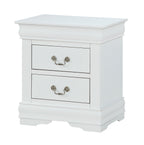 B3650 4 pc Louis Philip white finish wood sleigh queen bedroom set