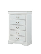 B3650 4 pc Louis Philip white finish wood sleigh queen bedroom set