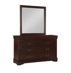 B3850 4 pc Louis Philip cherry finish wood sleigh queen bedroom set