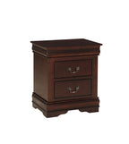B3850 4 pc Louis Philip cherry finish wood sleigh queen bedroom set