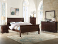 B3850 4 pc Louis Philip cherry finish wood sleigh queen bedroom set
