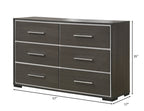 B4100 4 pc Sharpe grey finish wood tufted tufted headboard modern queen bedroom set