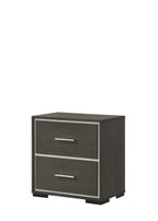 B4100 4 pc Sharpe grey finish wood tufted tufted headboard modern queen bedroom set