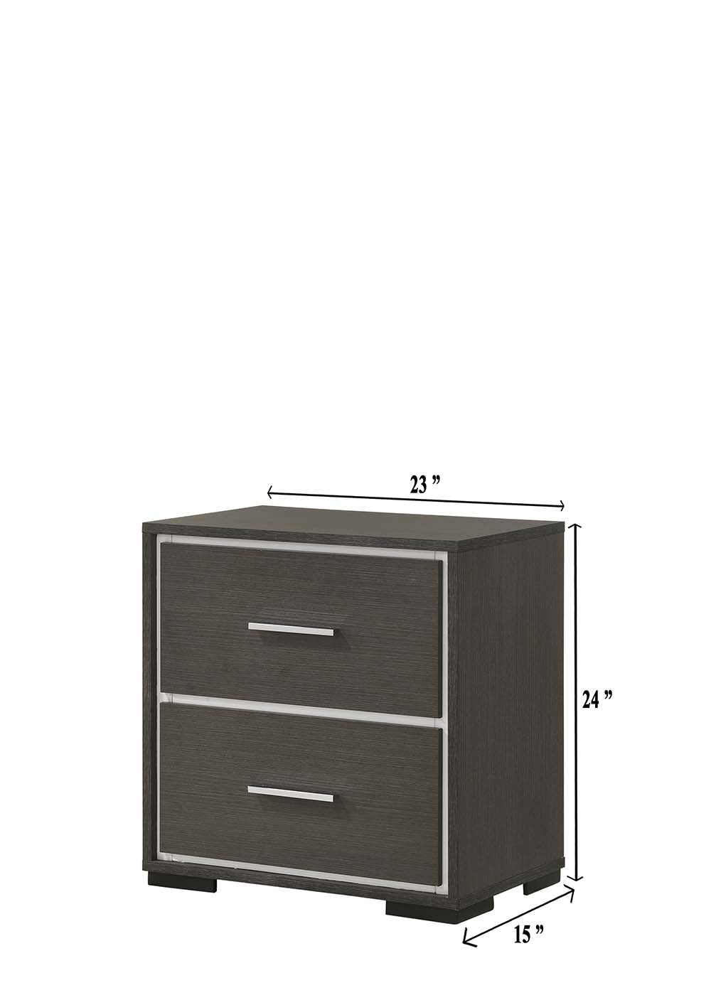 B4100 4 pc Sharpe grey finish wood tufted tufted headboard modern queen bedroom set