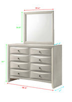 Emily 4-Piece White Wash Wood Storage Headboard Queen Captain's Bedroom Set with Drawers – B4255