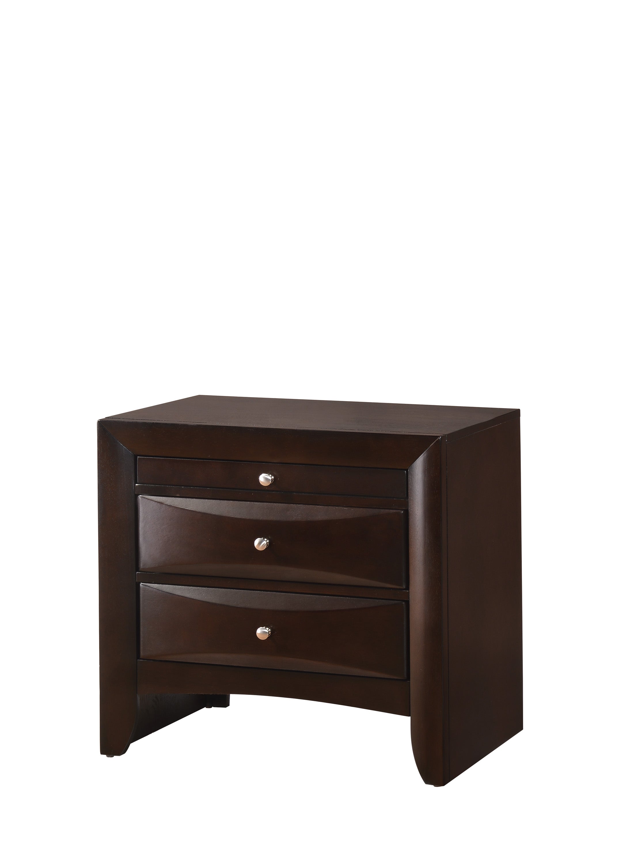 B4265 4 pc A & J Homes studios emily dark cherry wood finish design headboard queen bedroom set with storage drawers