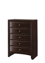 B4265 4 pc A & J Homes studios emily dark cherry wood finish design headboard queen bedroom set with storage drawers