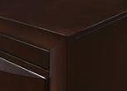 B4265 4 pc A & J Homes studios emily dark cherry wood finish design headboard queen bedroom set with storage drawers