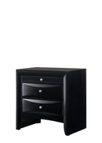 B4285 4 pc A & J Homes studios emily black wood finish design headboard queen bedroom set with storage drawers