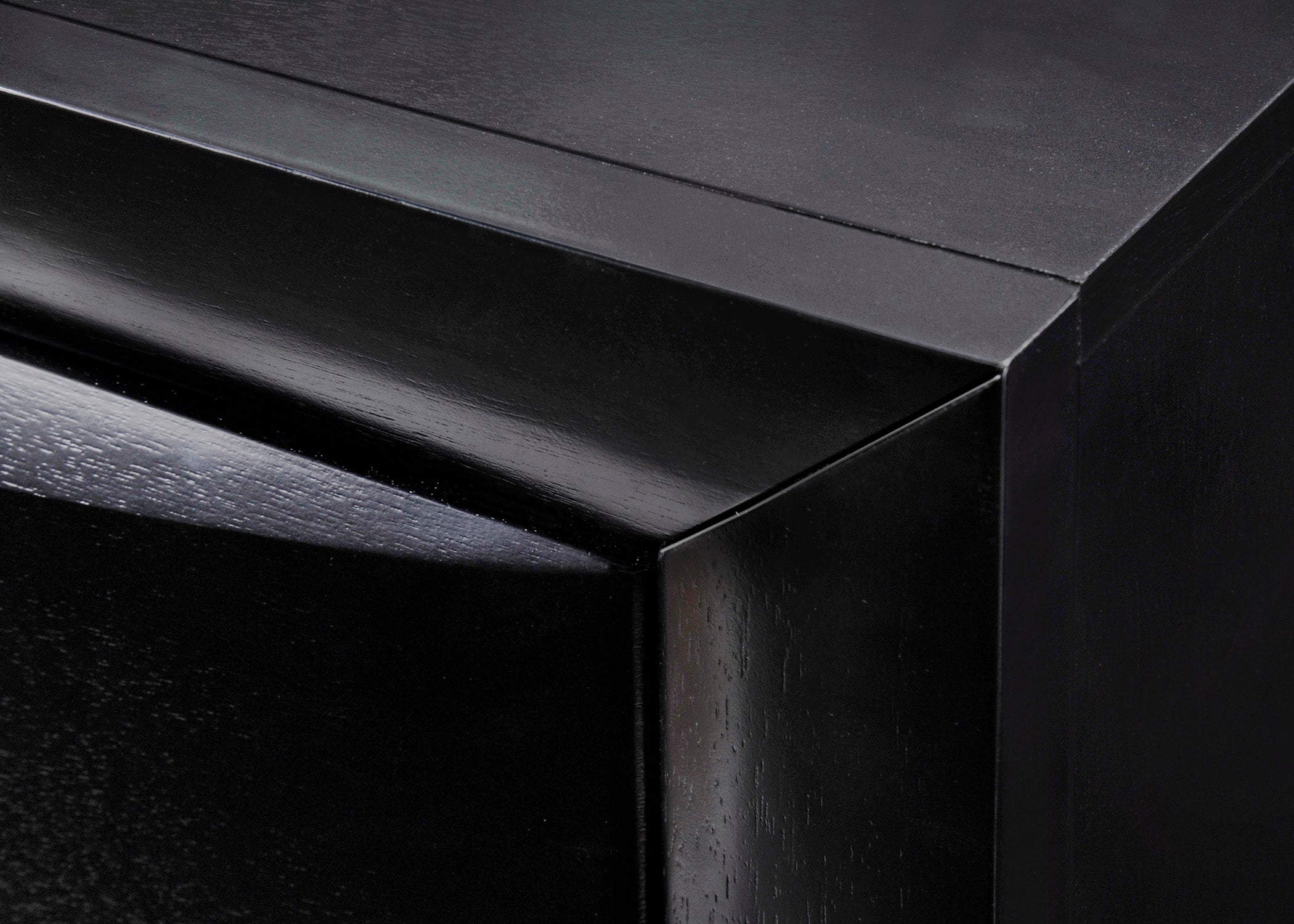 B4285 4 pc A & J Homes studios emily black wood finish design headboard queen bedroom set with storage drawers