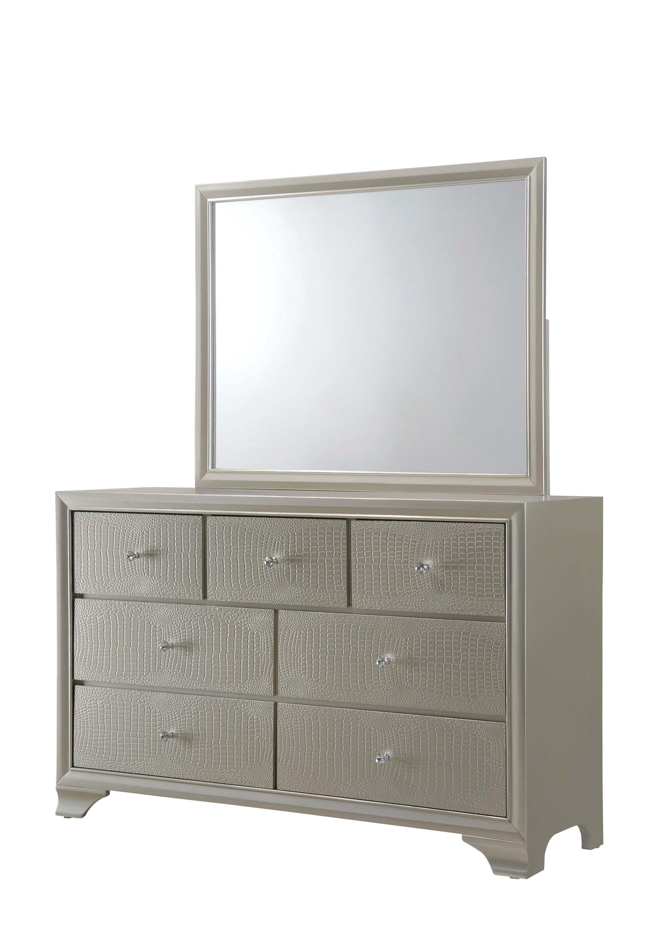 B4300 4 pc Lyssa champagne wood finish wood queen LED bedroom set