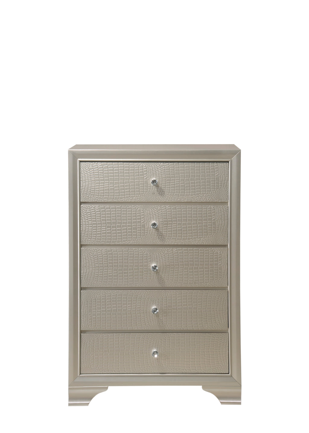 B4300 4 pc Lyssa champagne wood finish wood queen LED bedroom set