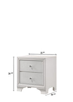 Lyssa 4-Piece Frost Wood Oat Fabric Headboard LED Queen Bedroom Set – B4312