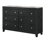 Cadence 4-Piece Dark Wood Queen Bedroom Set with Faux Marble Tops – B4511