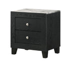 B4510 4 pc Red barrell studio cadence black finish wood storage headboard with lights queen bedroom set