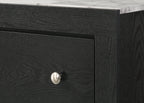 Cadence 4-Piece Dark Wood Queen Bedroom Set with Faux Marble Tops – B4511