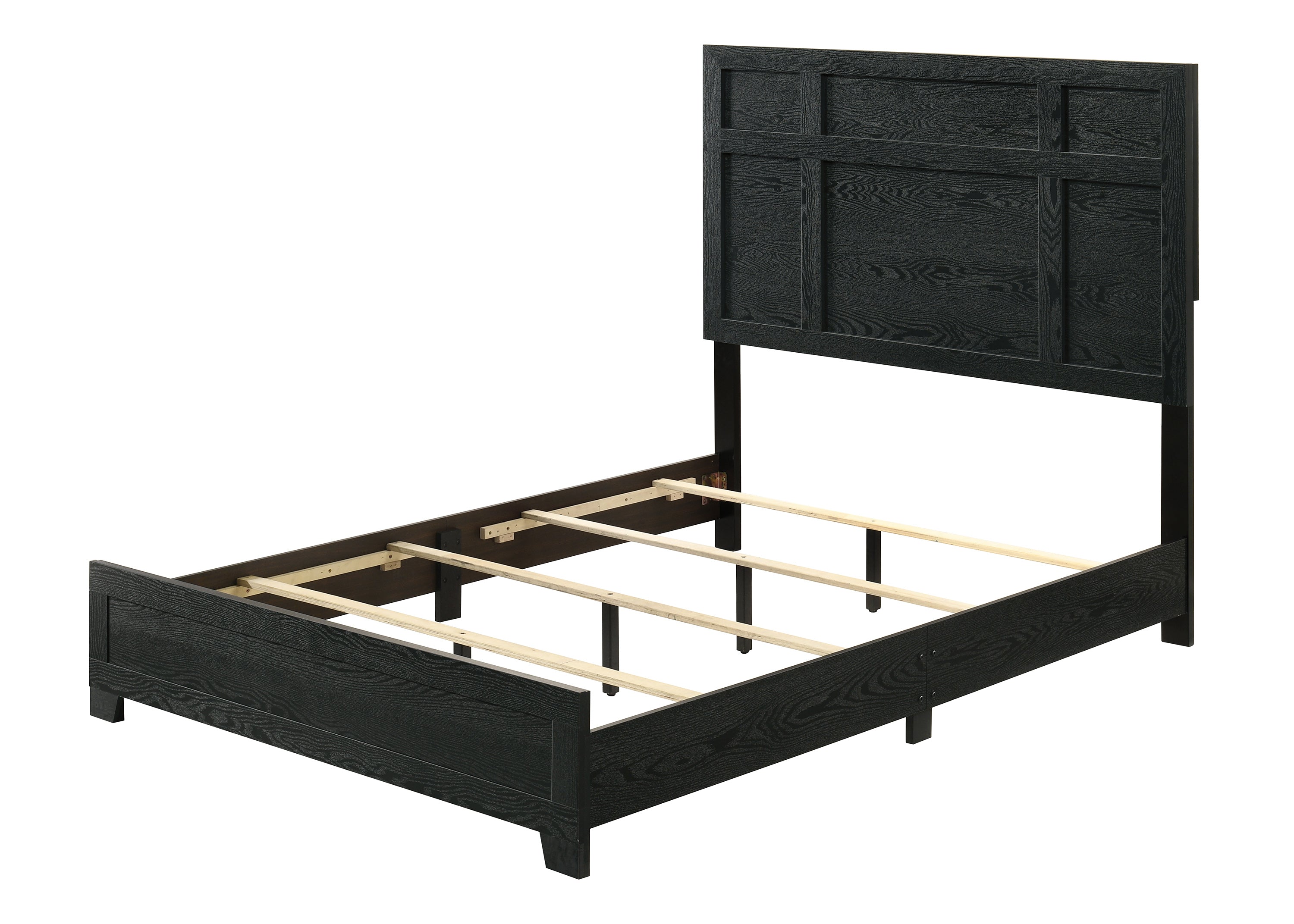 B4511 4 pc Cadence dark finish wood queen bedroom set faux marble tops