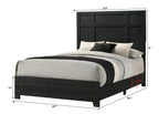 Cadence 4-Piece Dark Wood Queen Bedroom Set with Faux Marble Tops – B4511
