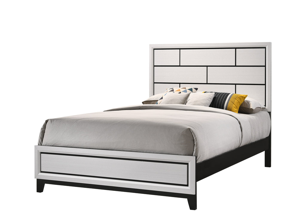 B4610 4 pc A & J Homes studio Akerson philip chalk panel look wood grain queen bedroom set