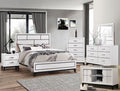 B4610 4 pc A & J Homes studio Akerson philip chalk panel look wood grain queen bedroom set