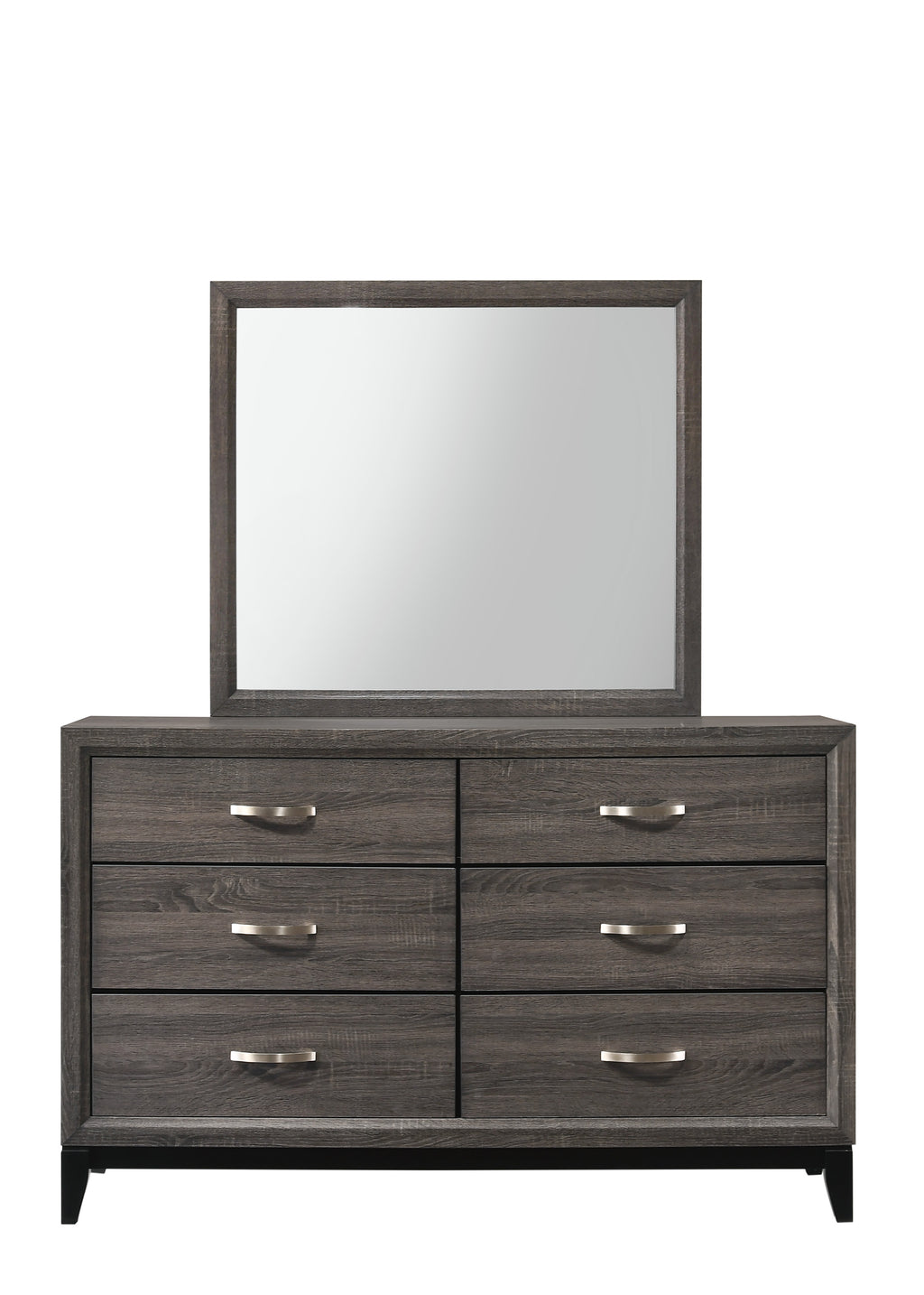 B4620 4 pc Akerson gray panel look wood grain queen bedroom set