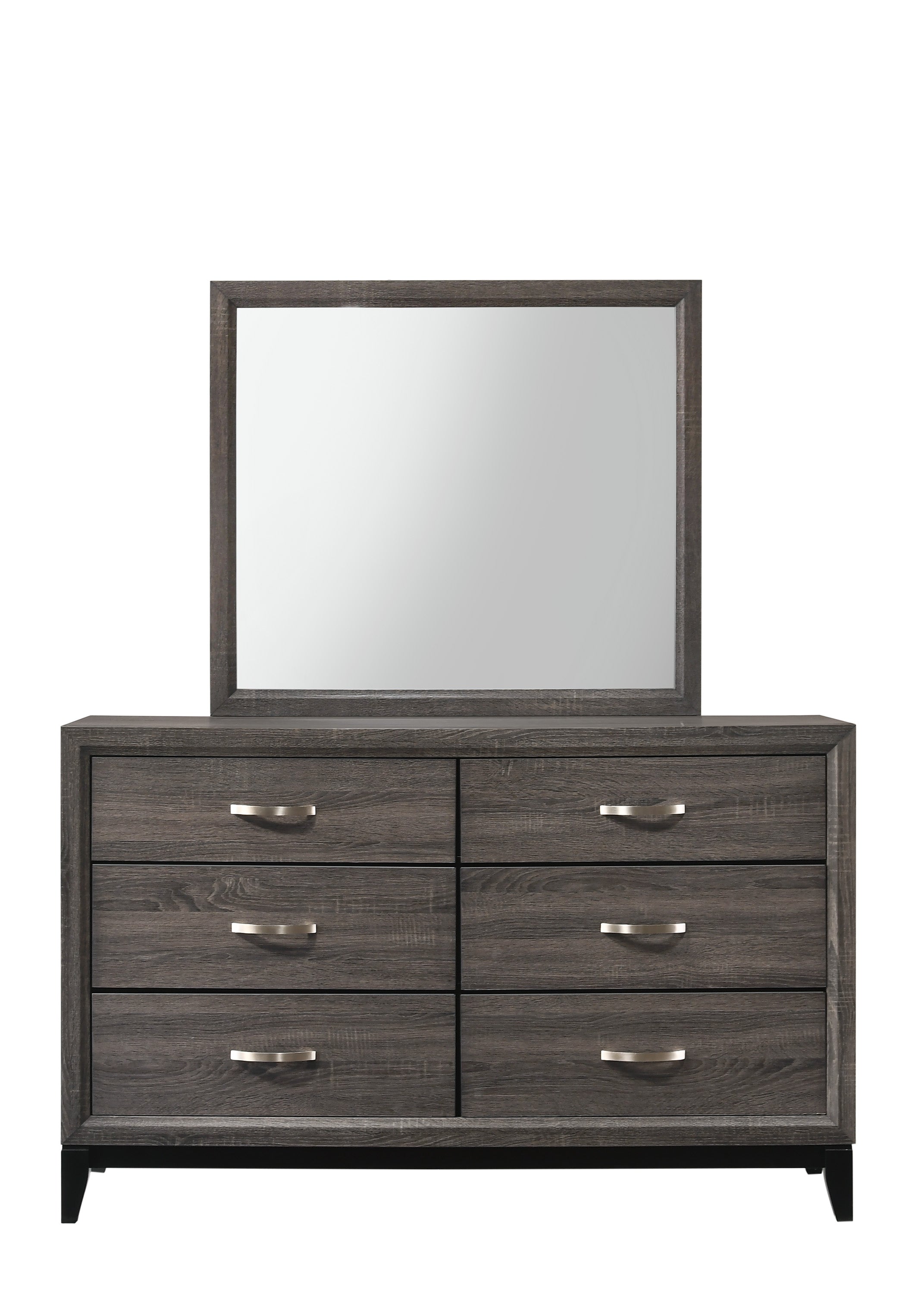 B4620 4 pc Akerson gray panel look wood grain queen bedroom set