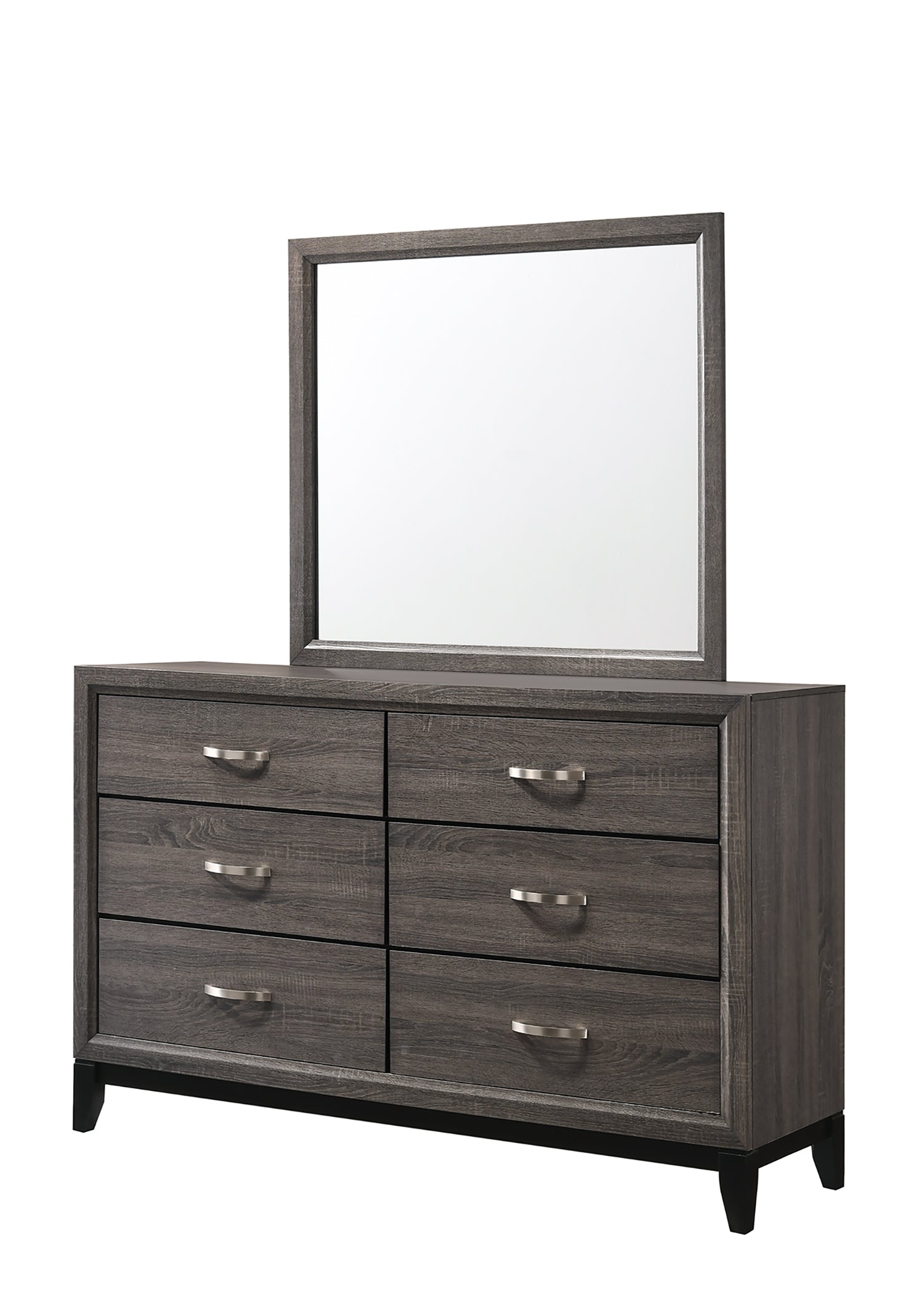 B4620 4 pc Akerson gray panel look wood grain queen bedroom set