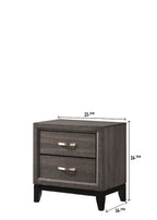 B4620 4 pc Akerson gray panel look wood grain queen bedroom set