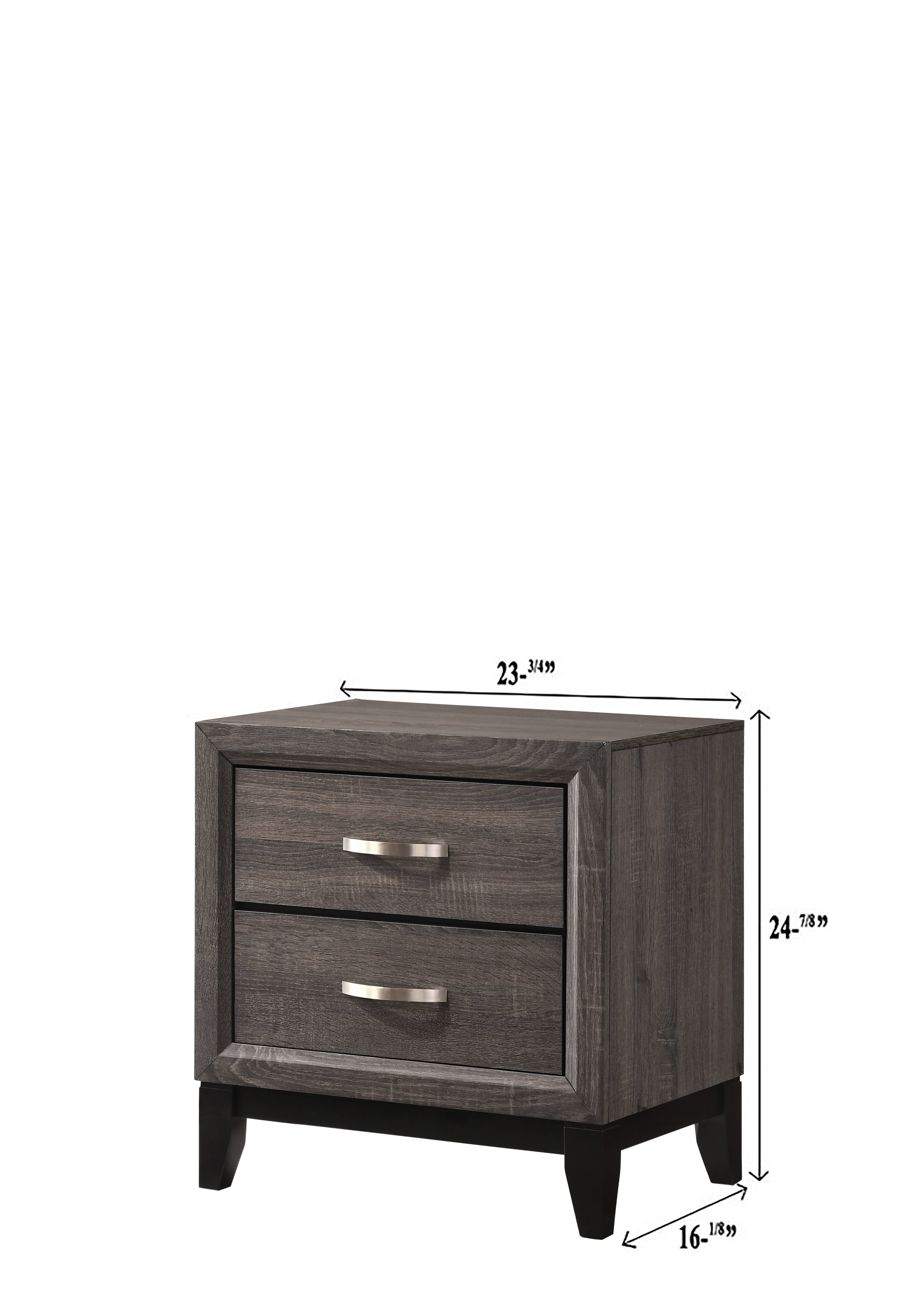 B4620 4 pc Akerson gray panel look wood grain queen bedroom set