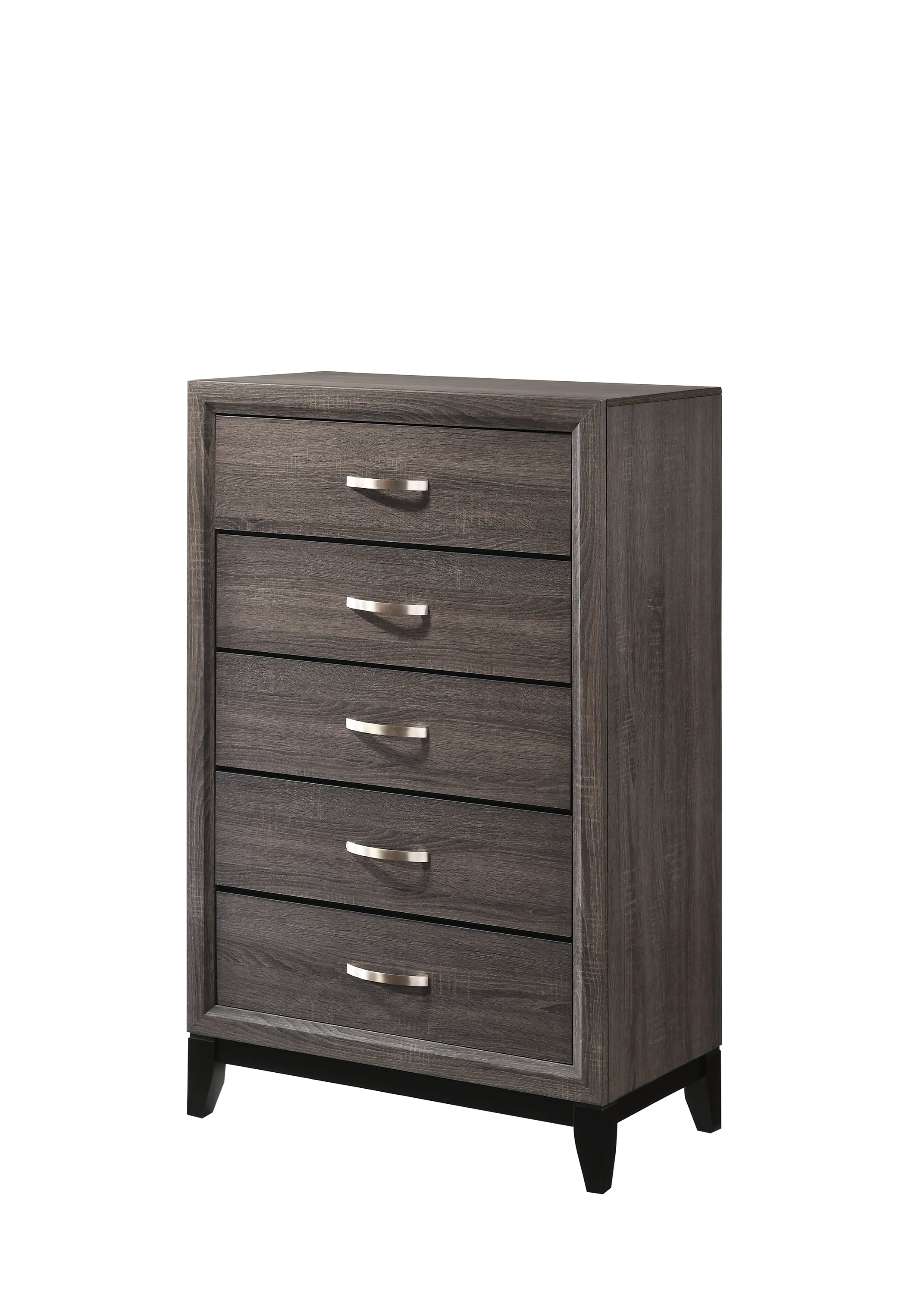 B4620 4 pc Akerson gray panel look wood grain queen bedroom set