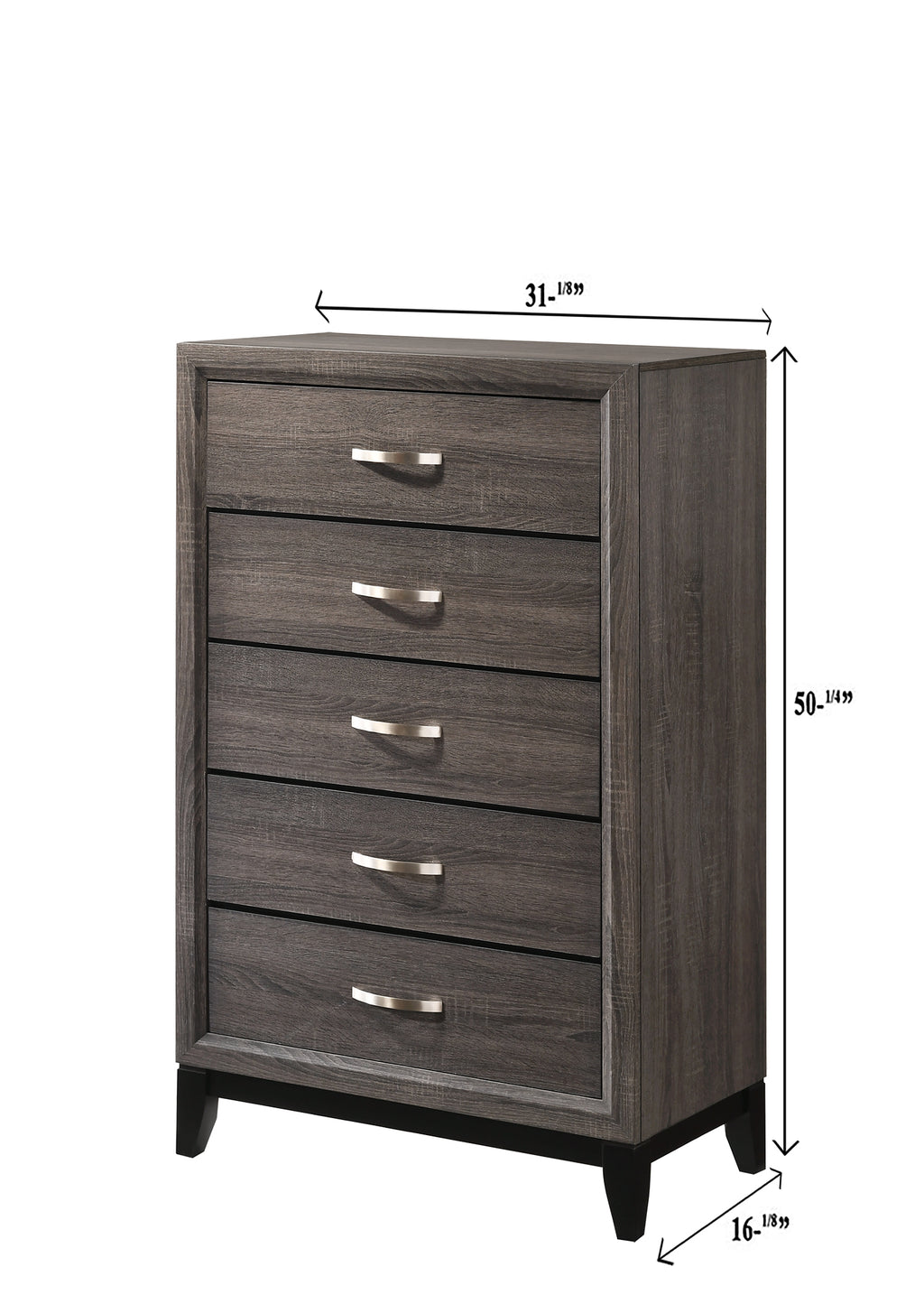 B4620 4 pc Akerson gray panel look wood grain queen bedroom set