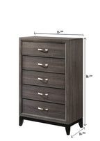 B4620 4 pc Akerson gray panel look wood grain queen bedroom set