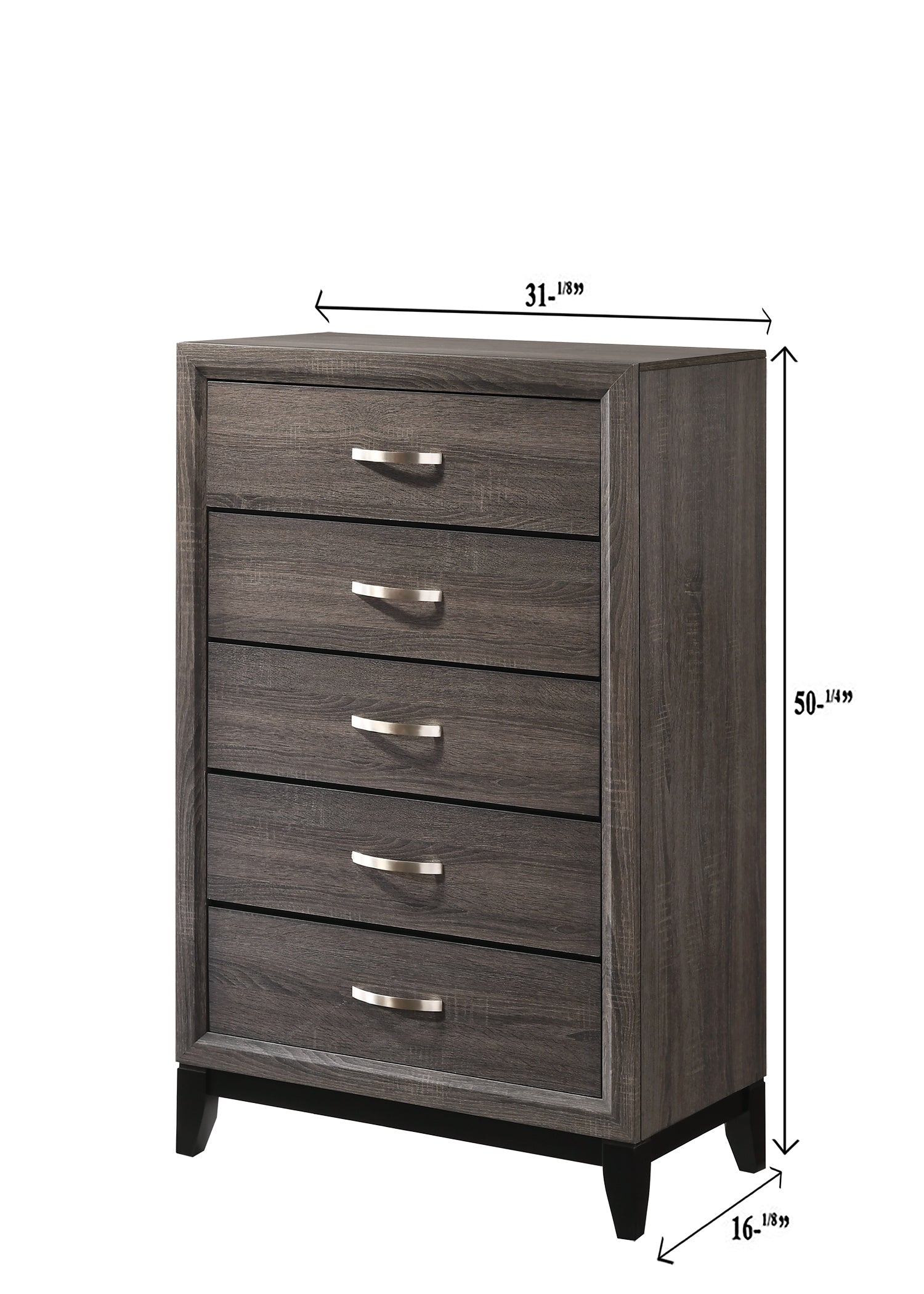 B4620 4 pc Akerson gray panel look wood grain queen bedroom set