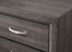 B4620 4 pc Akerson gray panel look wood grain queen bedroom set