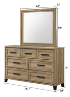 Jameson 4-Piece Natural Wood Panel Grain Queen Bedroom Set – B4690