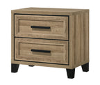 Jameson 4-Piece Natural Wood Panel Grain Queen Bedroom Set – B4690