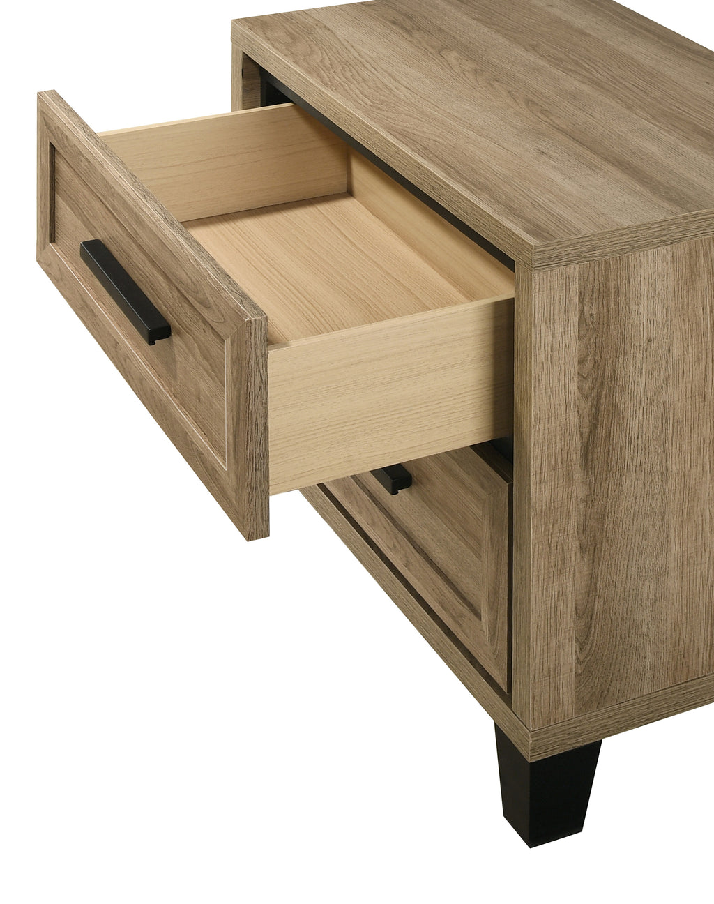 Jameson 4-Piece Natural Wood Panel Grain Queen Bedroom Set – B4690