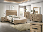 Jameson 4-Piece Natural Wood Panel Grain Queen Bedroom Set – B4690